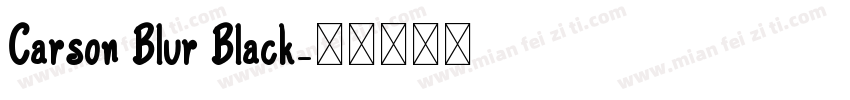Carson Blur Black字体转换